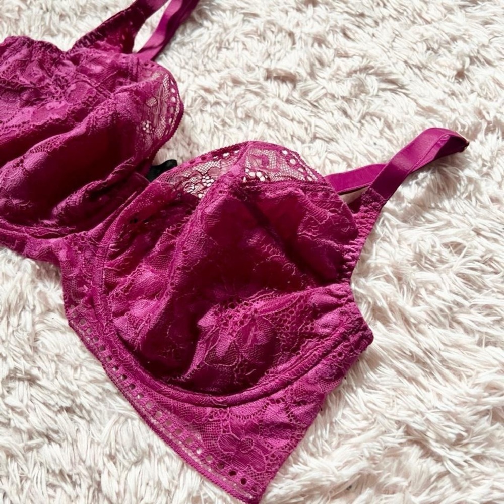 Lace Feminine Coquette Twee Balconette Bra Bravissimo 30DD Delicate Lingerie - Picture 3 of 7